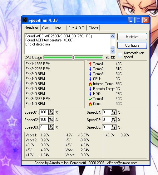 SpeedFan Screenshot