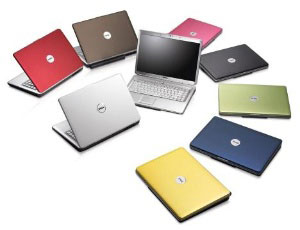 Blu-ray to go! Dell's multi-color option Inspiron 1525 laptop with Blu-ray disc playback is available for under $1,000. (Photo: Business Wire).
