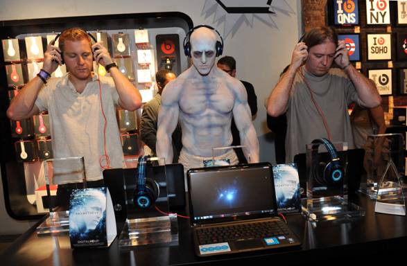 The &quot;Engineer&quot; from Prometheus helps celebrate the launch of Prometheus on Digital HD, Tuesday Sept 18, 2012, at The Beats Store in New York.  (Photo by Diane Bondareff/Invision for Twentieth Century Fox)