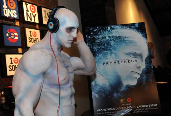The &quot;Engineer&quot; from Prometheus helps celebrate the launch of Prometheus on Digital HD, Tuesday Sept 18, 2012, at The Beats Store in New York.  (Photo by Diane Bondareff/Invision for Twentieth Century Fox)