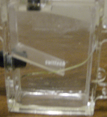 Tough to see in this pic but the crack also runs down to the bottom of the res.