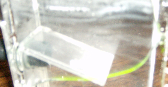 You can see the coolant in the crack.  This was facing the motherboard.