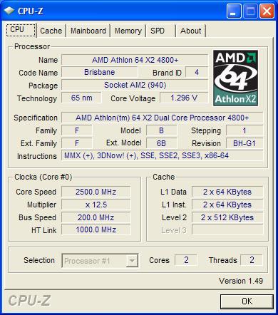 AMD Processor Details.