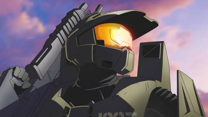 Master Chief, Xbox 360’s iconic video game hero from the blockbuster “Halo” franchise, as interpreted by acclaimed anime studio Toei Animation.