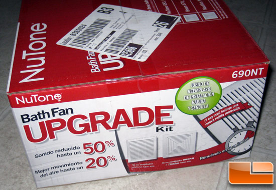 The NuTone 690NT White Exhaust Fan Upgrade Kit Box - Spanish Side... Opps