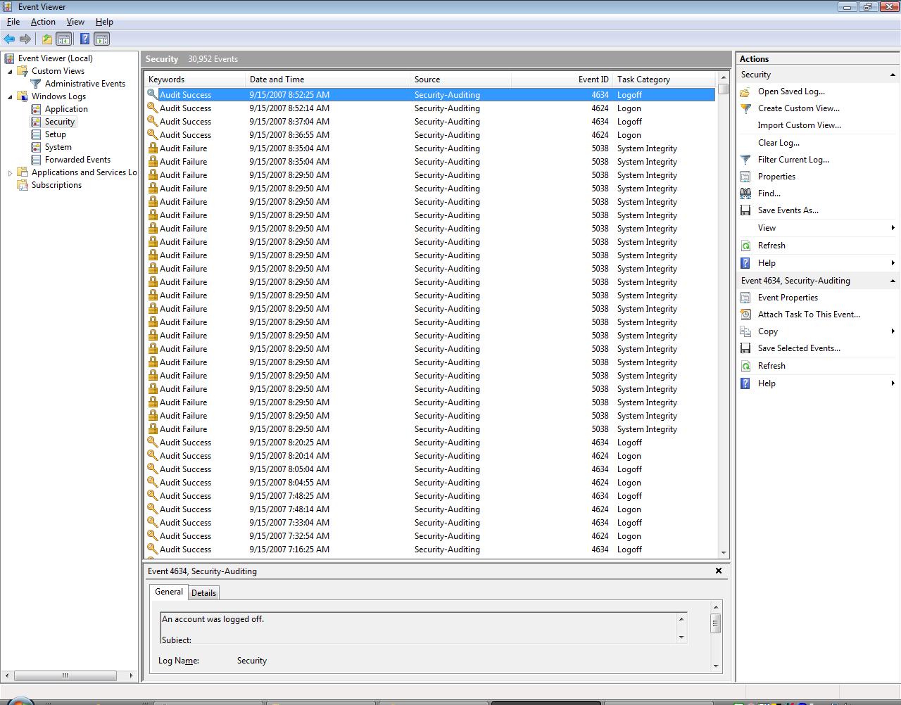 Security Log