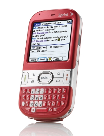 Palm Centro from Sprint, red -- message chat, left