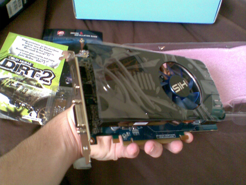A closer look. This card omits the second DVI port, not that I'd ever use it.