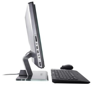 The Dell XPS One evokes simplicity, featuring one cord for power, while any other connections are handled wirelessly right out of the box, including the wireless mouse and keyboard.