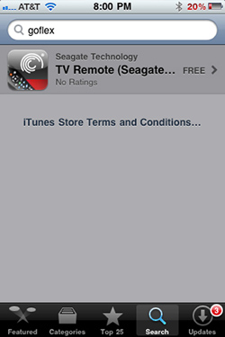 The new Seagate® TV Remote application for your iPad, iPhone or iPod Touch has been approved and is now available for download from the iTunes store.