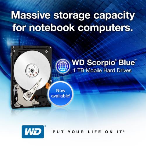 WESTERN DIGITAL TECHNOLOGIES 1 TB HARD DRIVE WD Slims 1 TB Hard Drive To Fit Mainstream Notebooks.